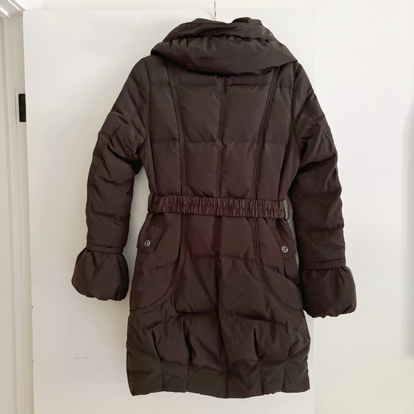 Rud by Rudsak Puffer Winter Coat Belted Dark Olive Green Size S Down Feather - Picture 3 of 10